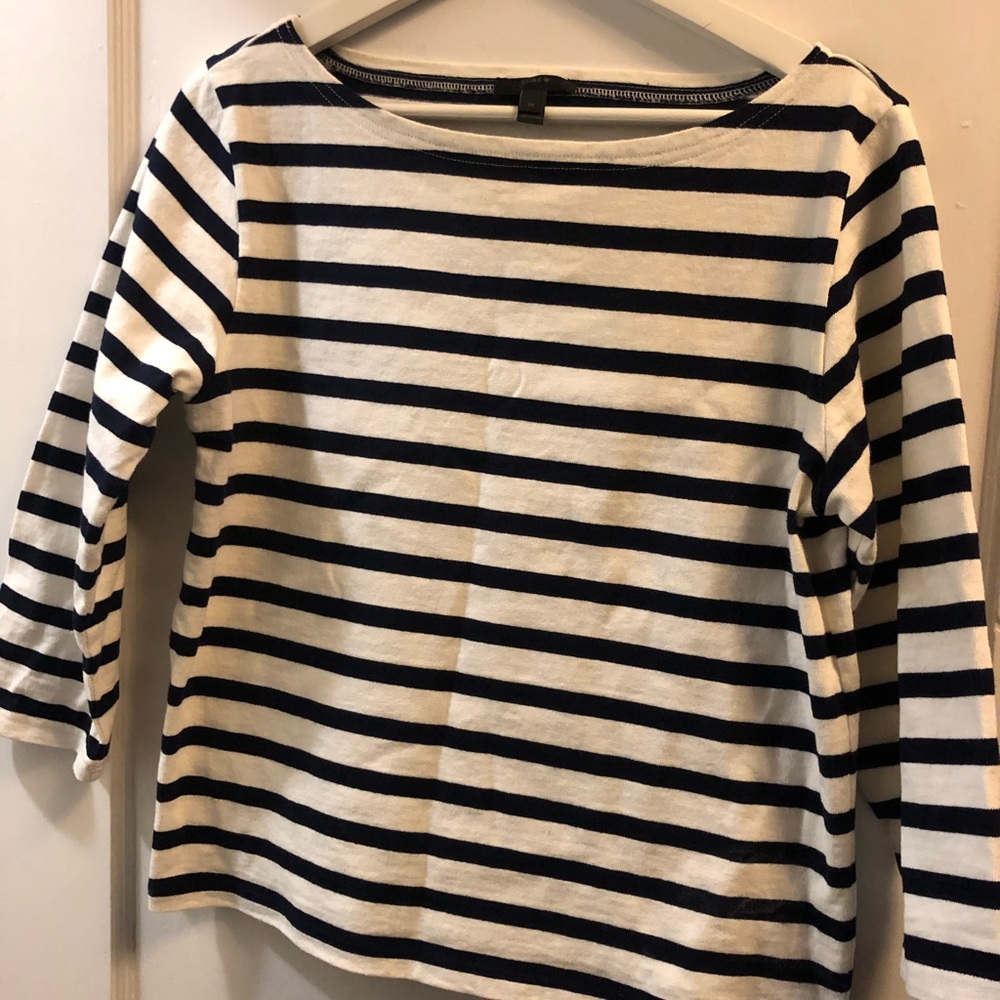 JCrew Structured Boatneck Shirt, Medium